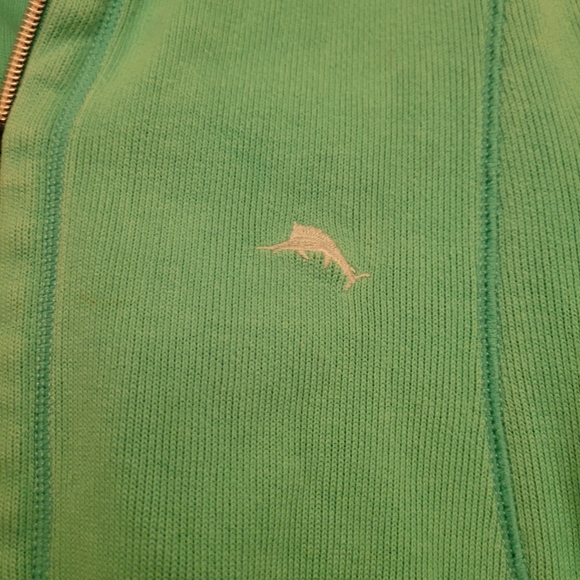 Tommy Bahama Teal zip-up size large - Picture 4 of 6